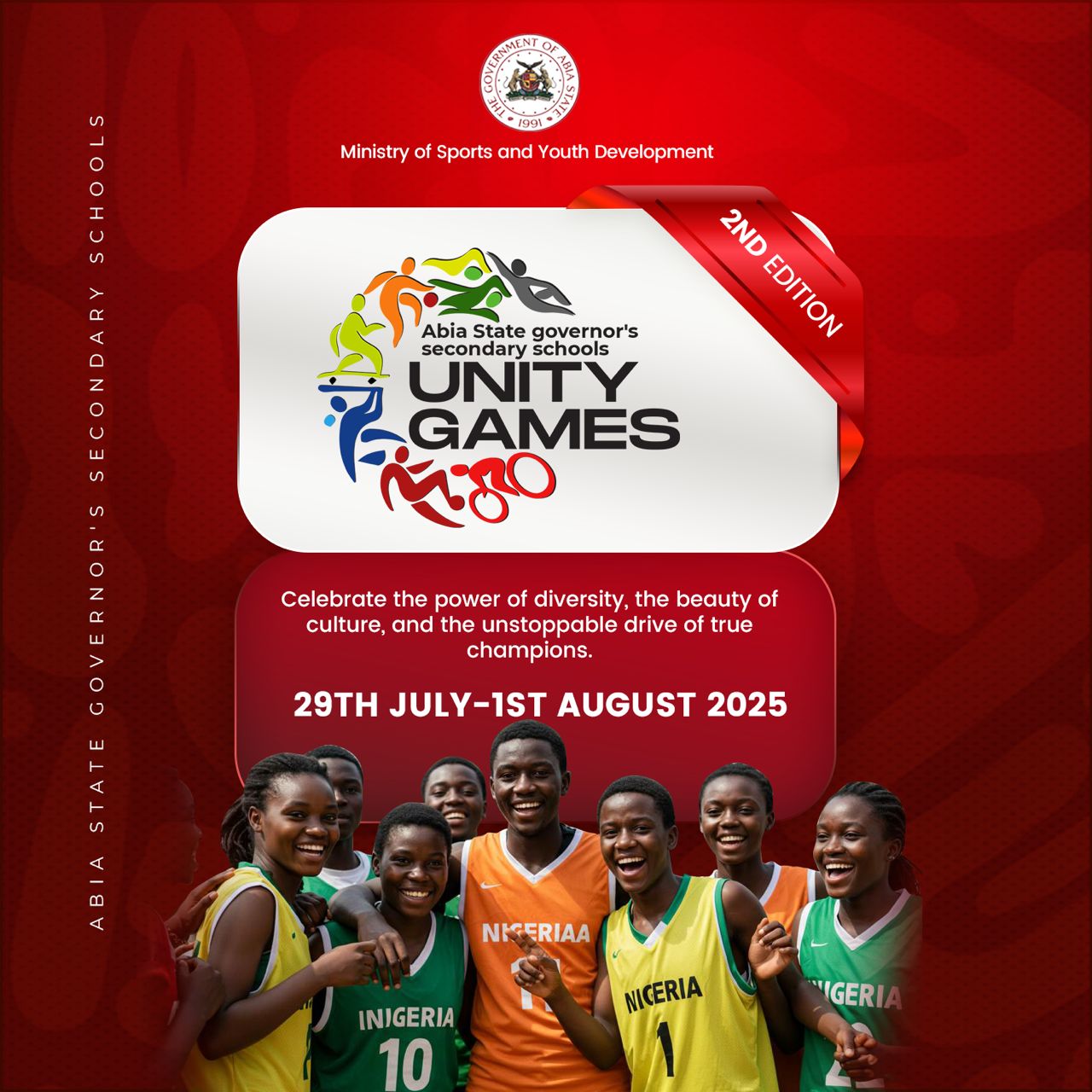 Abia Governor’s School Games Culminates in Grand Finale TodayOver 1,000 young athletes to be celebrated at Umuahia Township Stadium